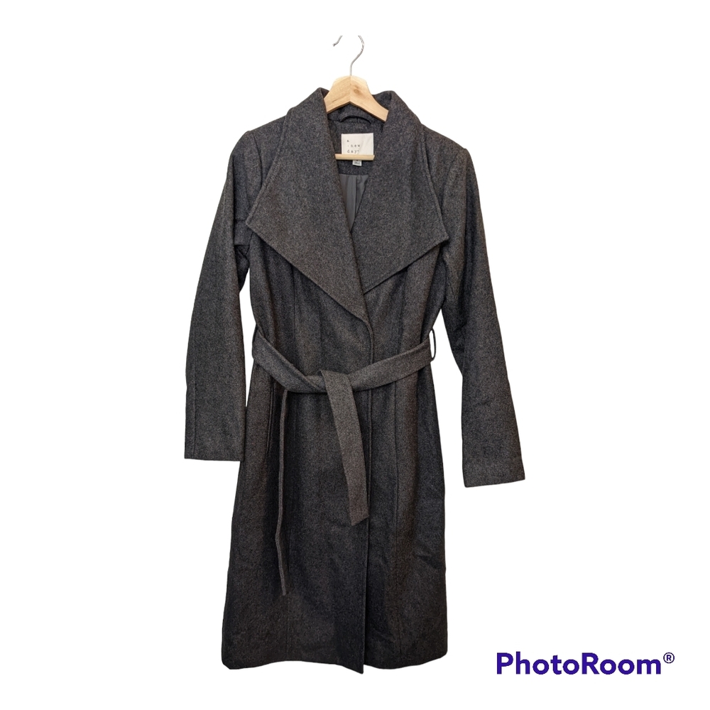 a new day Dark Gray Trench Coat